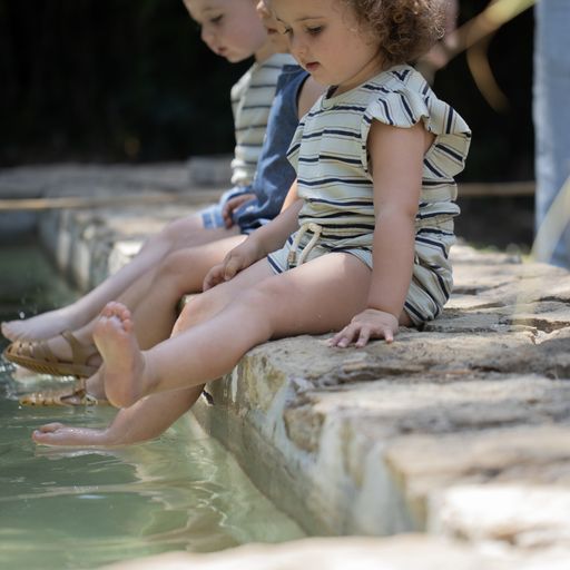 One + In the Family Serena Striped Overall