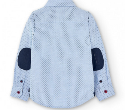 Boboli Boys Mini Dot Shirt w/ Elbow Patches