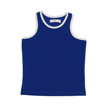 Coco Blanc Pique Tank + Biker Set