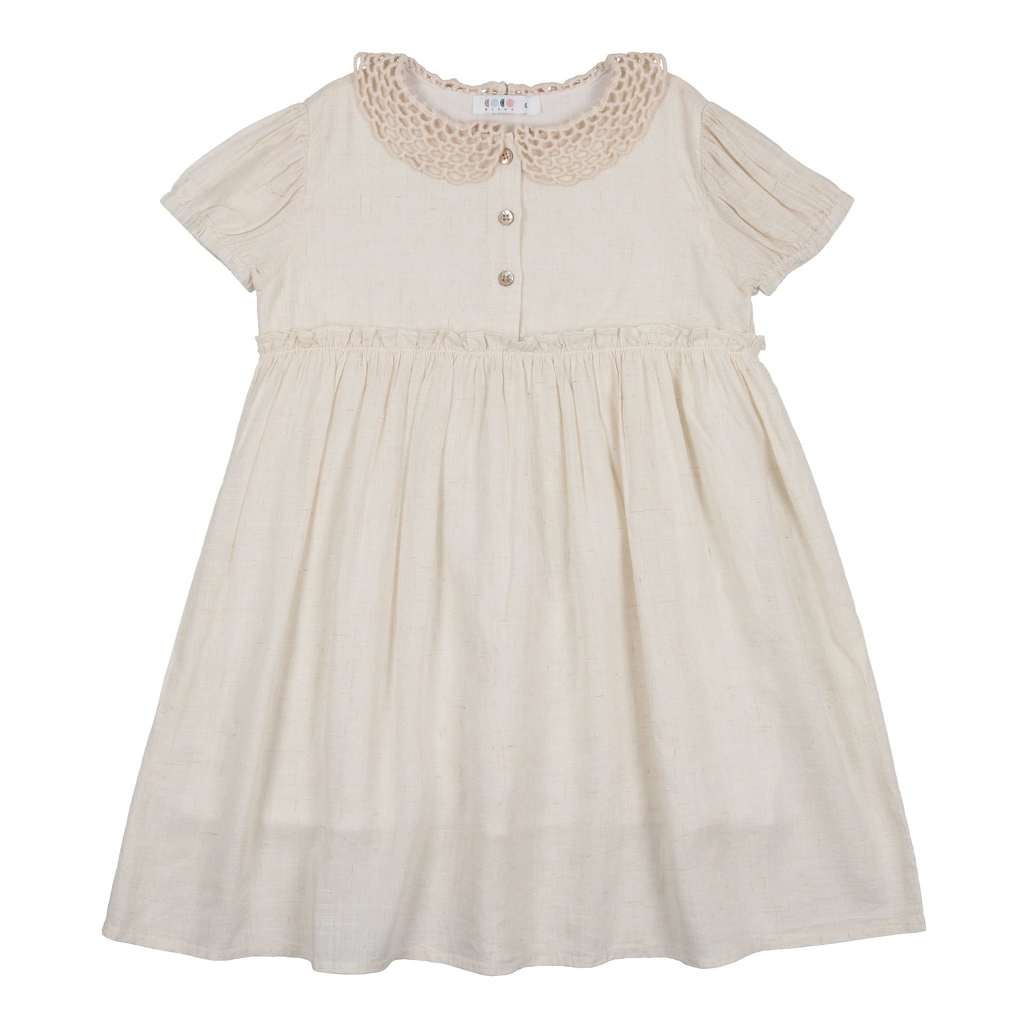 Coco Blanc Crochet Collar Dress