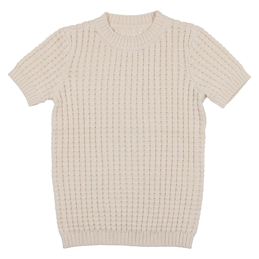 Coco Blanc Knit Pointelle Sweater