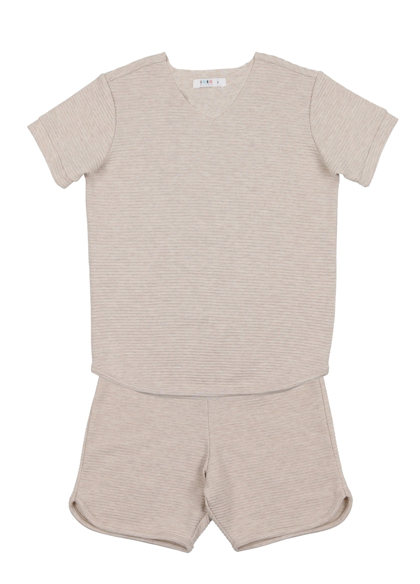 Coco Blanc Ribbed T-Shirt & Short Outfit Set