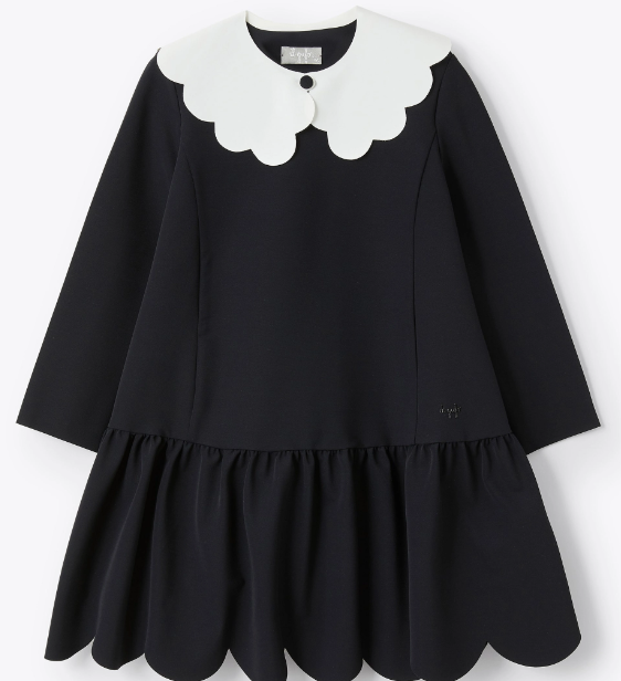 Il Gufo Scalloped Collar Dress