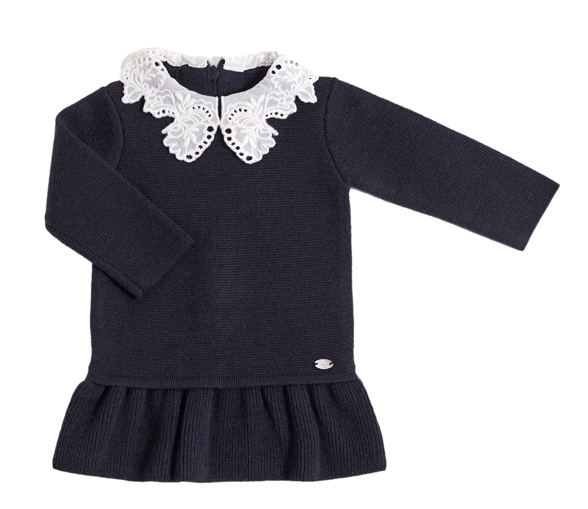 Tartine et Chocolat Lace Collar Dress
