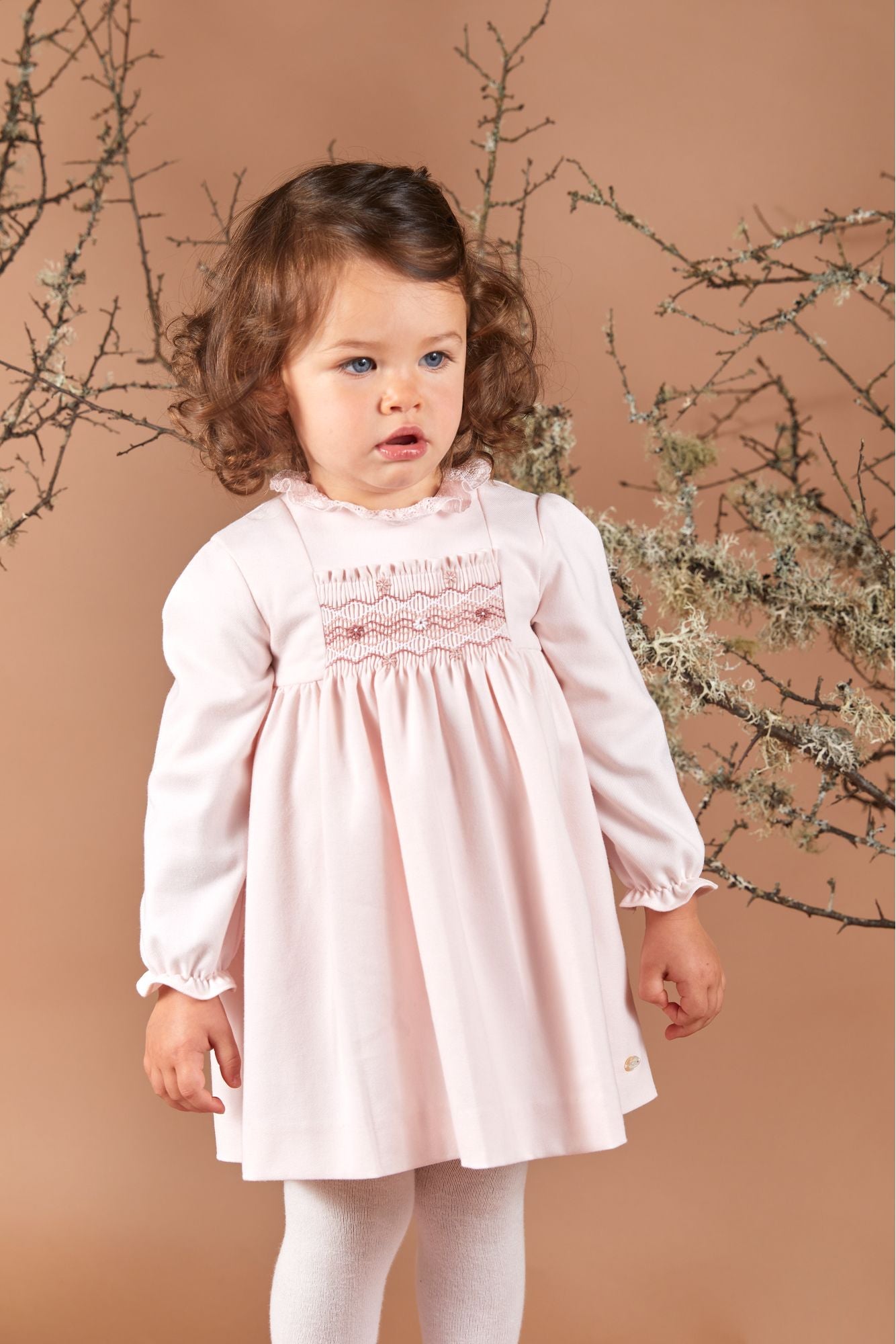 Tartine et Chocolat Toddler Pink Smock Dress