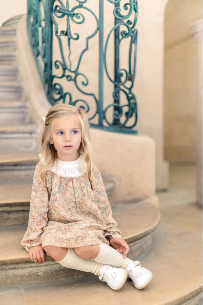 Tartine et Chocolat Toddler Lace Collar Floral Dress
