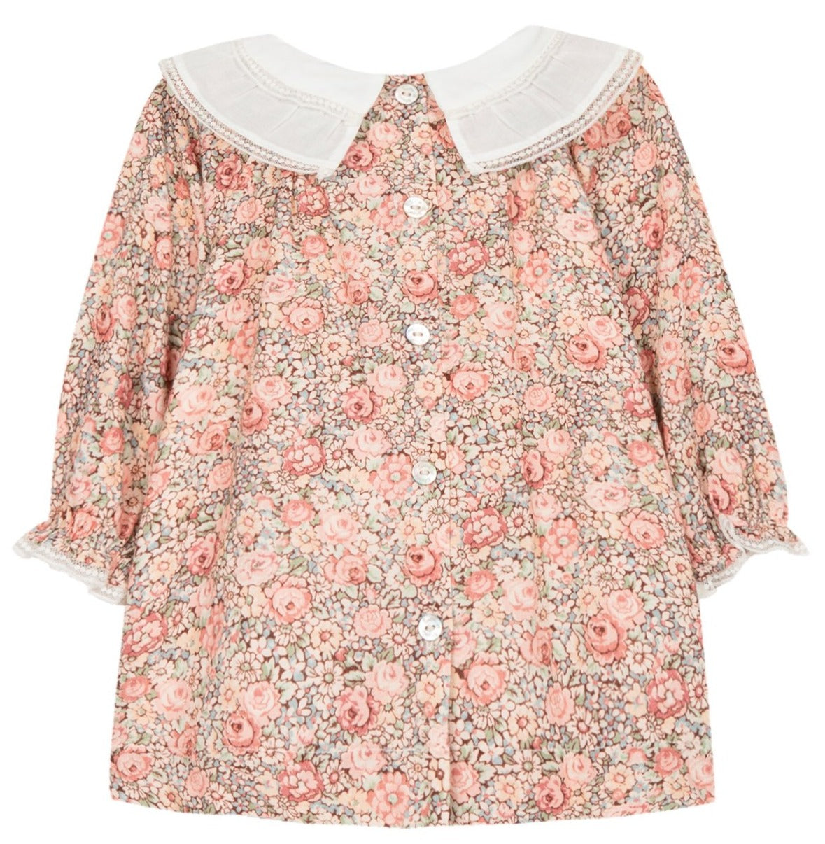 Tartine et Chocolat Toddler Lace Collar Floral Dress