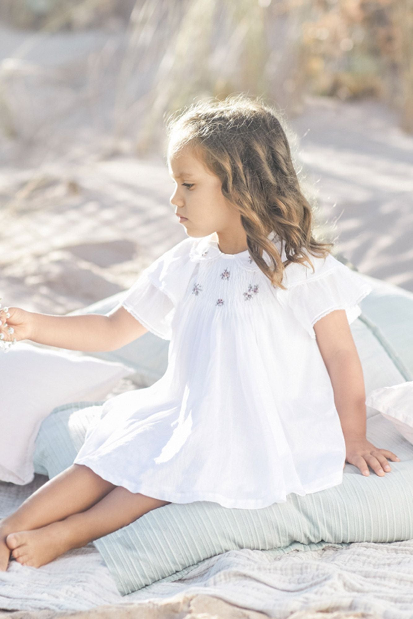 Tartine et Chocolat Baby Floral Embroidered Dress