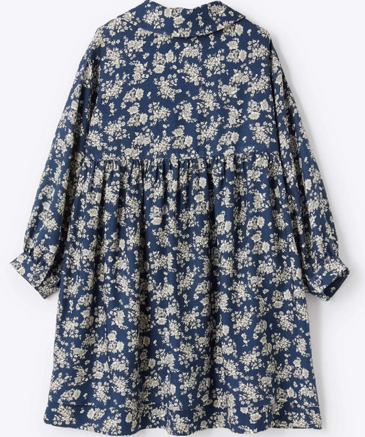 Il Gufo Floral Dress w/ Gathered Waist