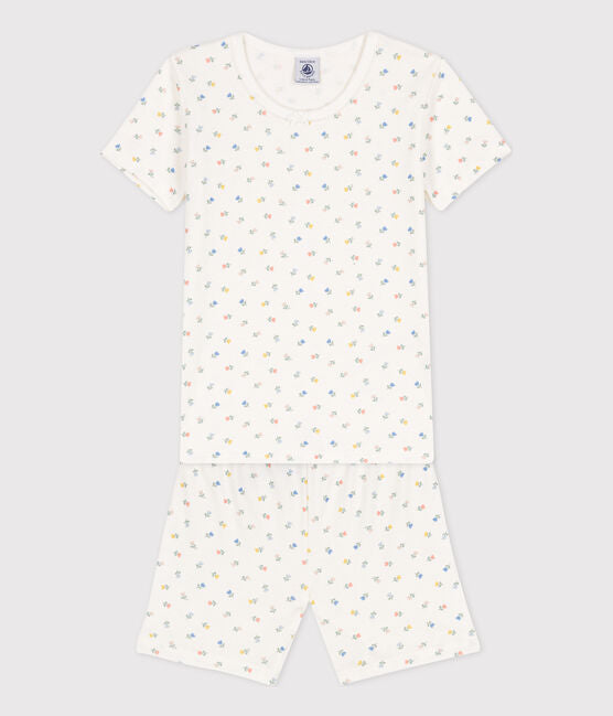 Petit Bateau SS Floral Print Loungewear Top & Shorts Set