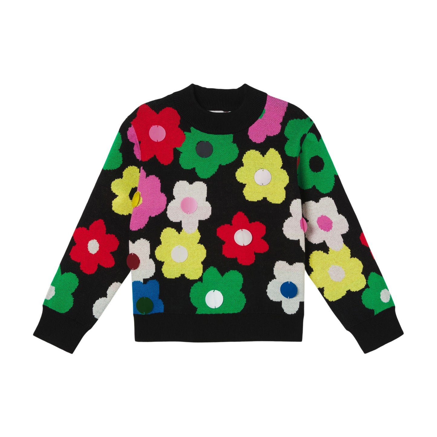 Stella McCartney Girl Flowers Intarsia Sweater