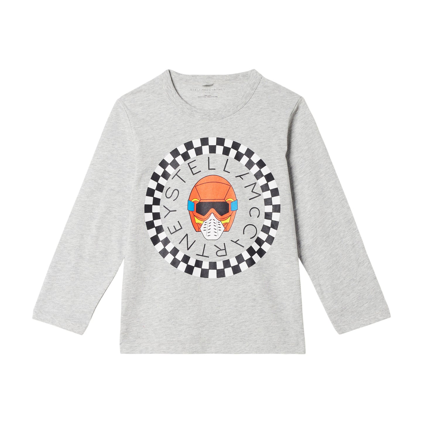 Stella McCartney Boys LS Tee w/ Helmet Logo Disc Print
