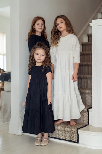 Coco Blanc Smocked Dress Black / 3A