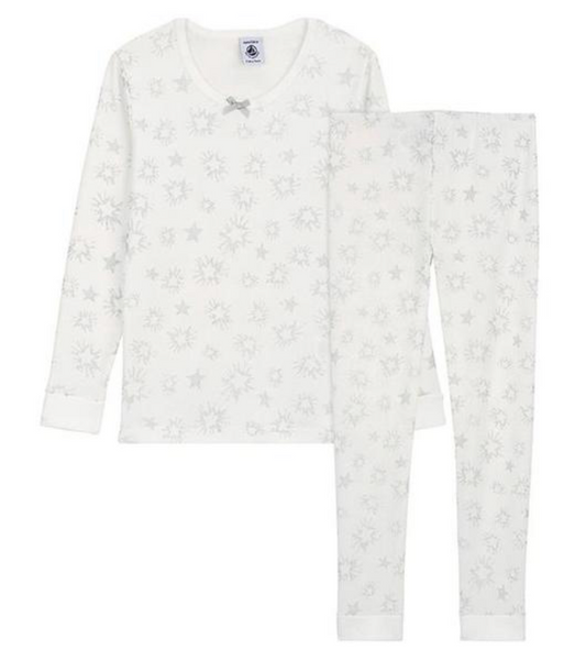 Petit Bateau Girls Tullover Glitter Pajamas