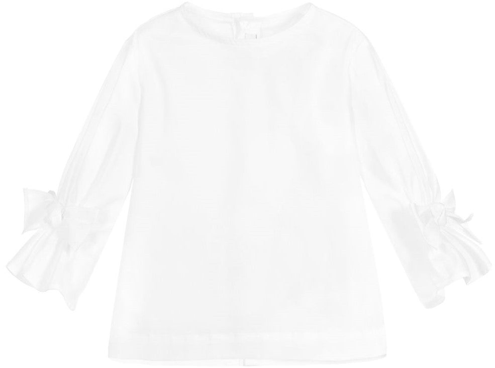 Il Gufo CL157 Ribbon Detail Long Sleeve Top