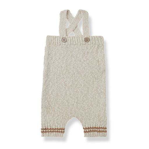 One + In the Family Leon Silver Knit Overall 2Pc Outfit