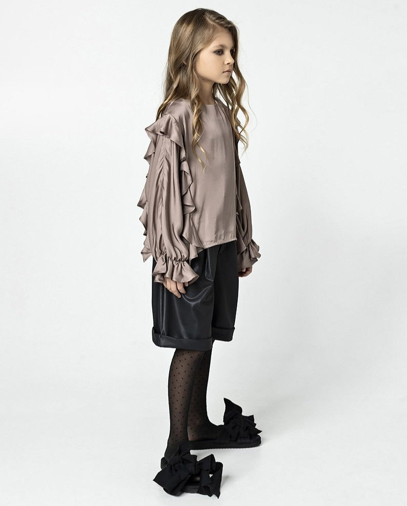 Unlabel Jog Ruffle Sleeve Top