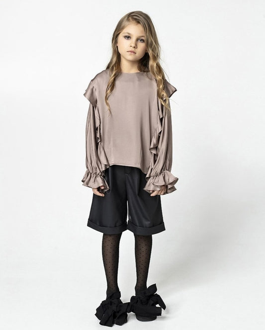 Unlabel Jog Ruffle Sleeve Top