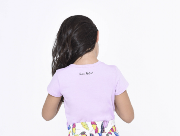 Sonia Rykiel Short Sleeve T-Shirt w/ Umbrella & Drink Graphic