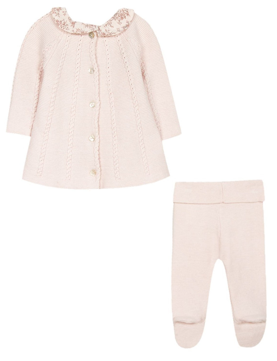 Tartine et Chocolat Baby Girl Pleated Outfit Set