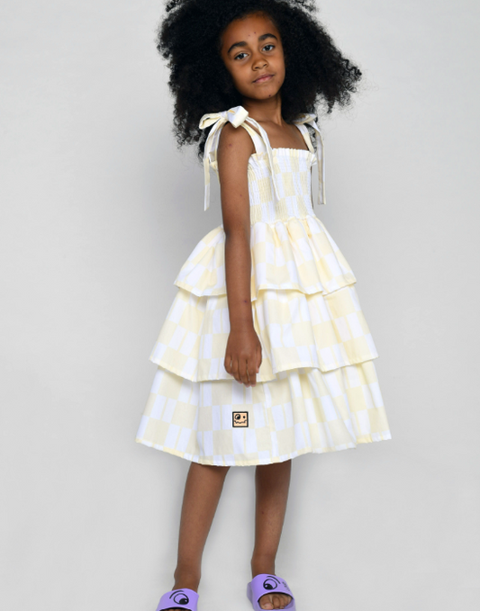 Loud Apparel Hope Sleeveless Checkered Dress