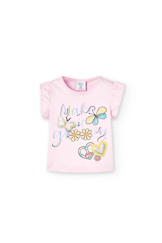 Boboli Girls SS Butterfly T-shirt & Denim Shorts Set