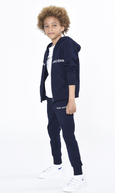 Little Marc Jacobs Hooded Cardigan w/ Front Logo
