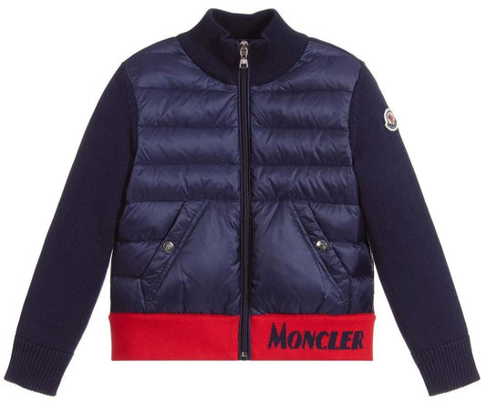 Moncler Quilt Front Cardigan