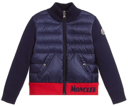 Moncler Quilt Front Cardigan
