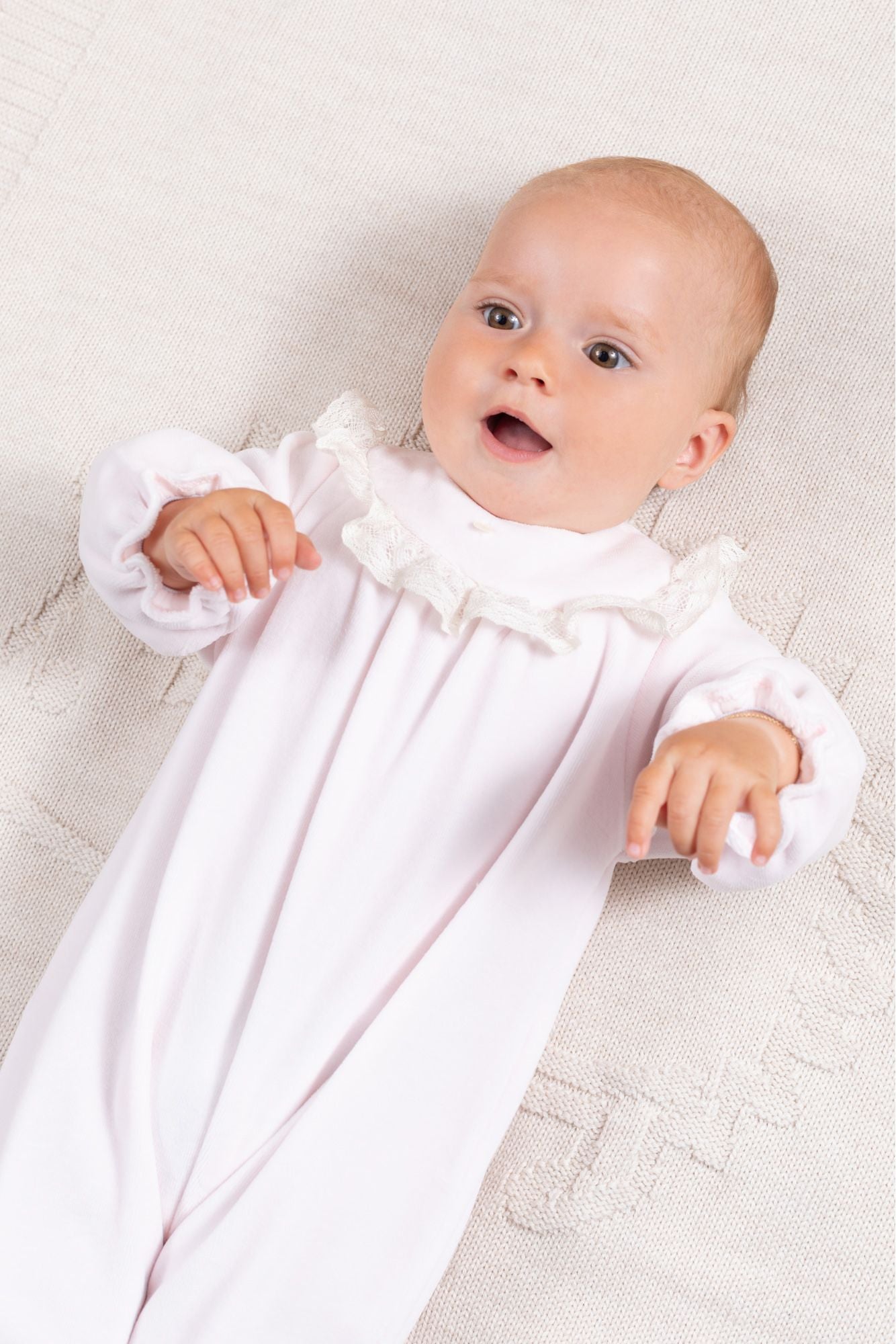 Tartine et Chocolat Baby Girl Ruffle Footie