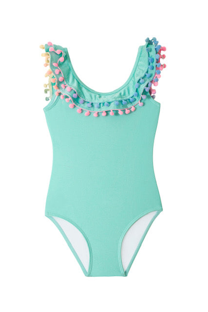 PilyQ Pom Pom One Piece Swimsuit
