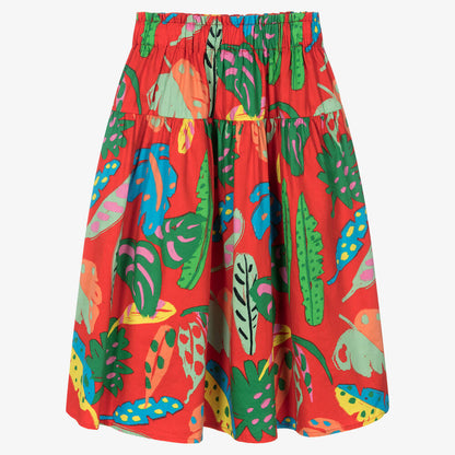 Stella McCartney Palm Leaves Cotton Skirt