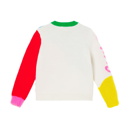 Stella McCartney Girl Color Block Smile Intarsia Sweater