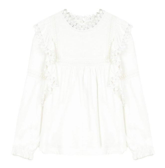 Tartine et Chocolat Girls Ruffle Blouse