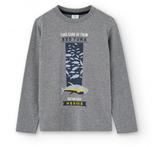 Boboli Boys LS Tuna Print T-shirt