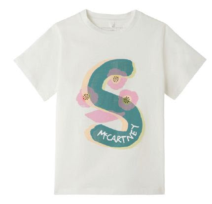 Stella McCartney Girls SS Tee Shirt w/ Overlayer 'S' Print
