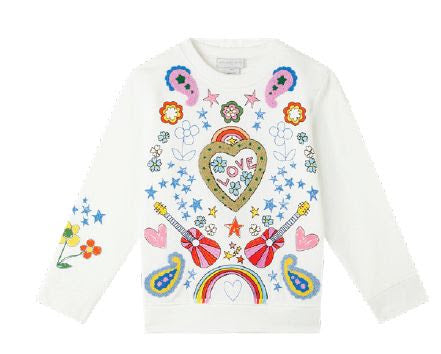 Stella McCartney Girls LS Sweatshirt w/ Love To Dream Print