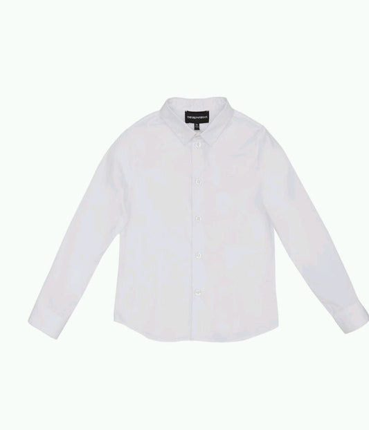 Armani Junior Essential Button Up Shirt w/ Front Logo