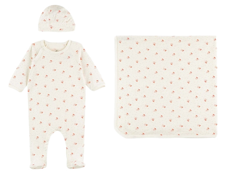 Petit Bateau Baby Girl Bird 3pc Set