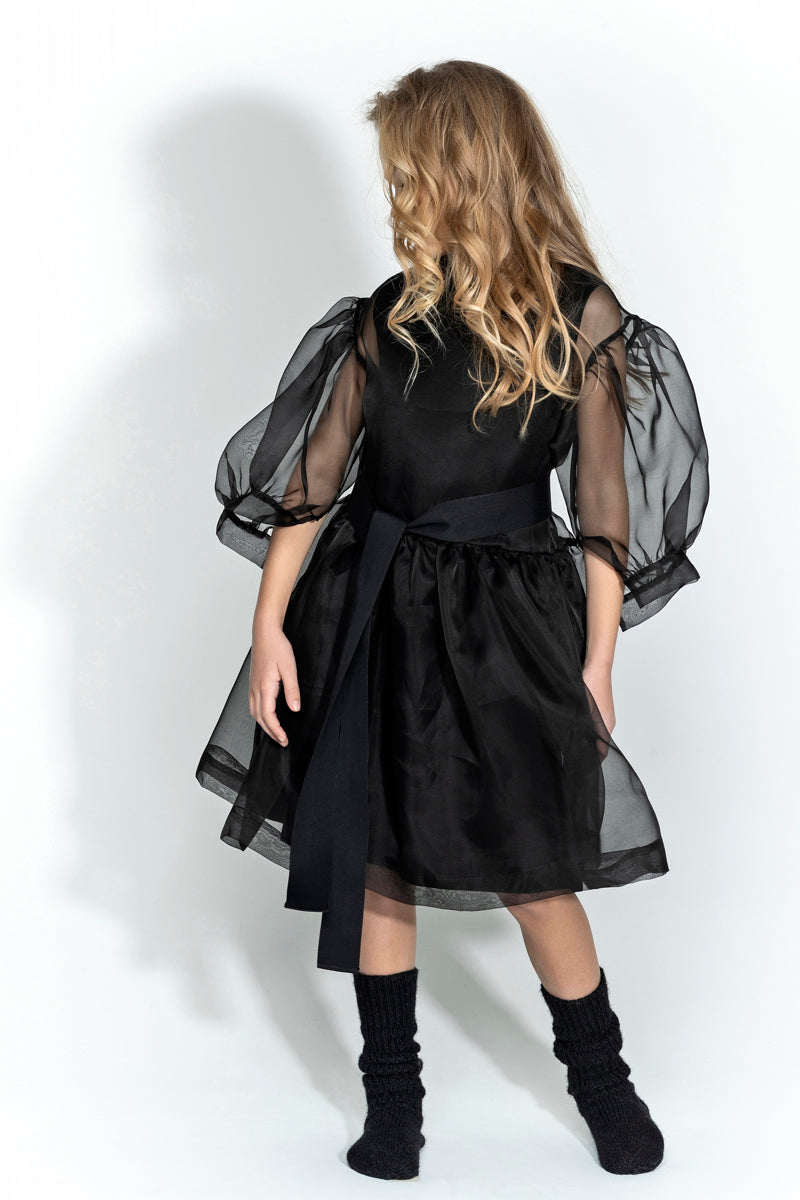 Unlabel Hana Sheer Sleeve Belted Dress