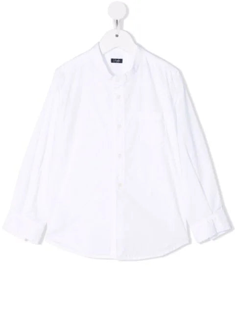 Il Gufo Boys LS Round Neck Button Up Shirt