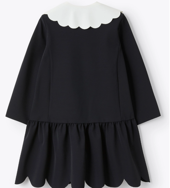 Il Gufo Scalloped Collar Dress