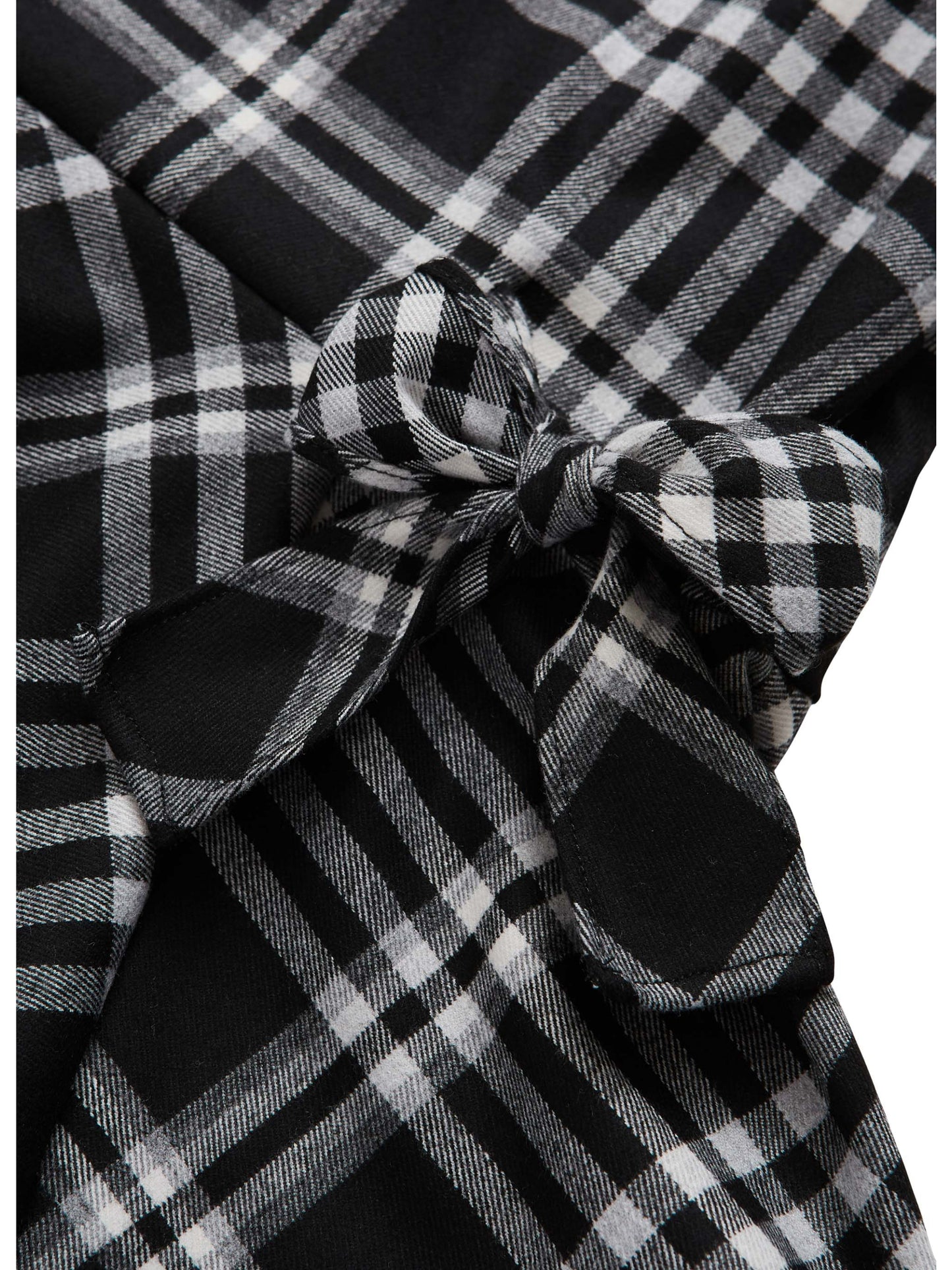 Il Gufo VL348 Plaid Flannel Dress with Bow