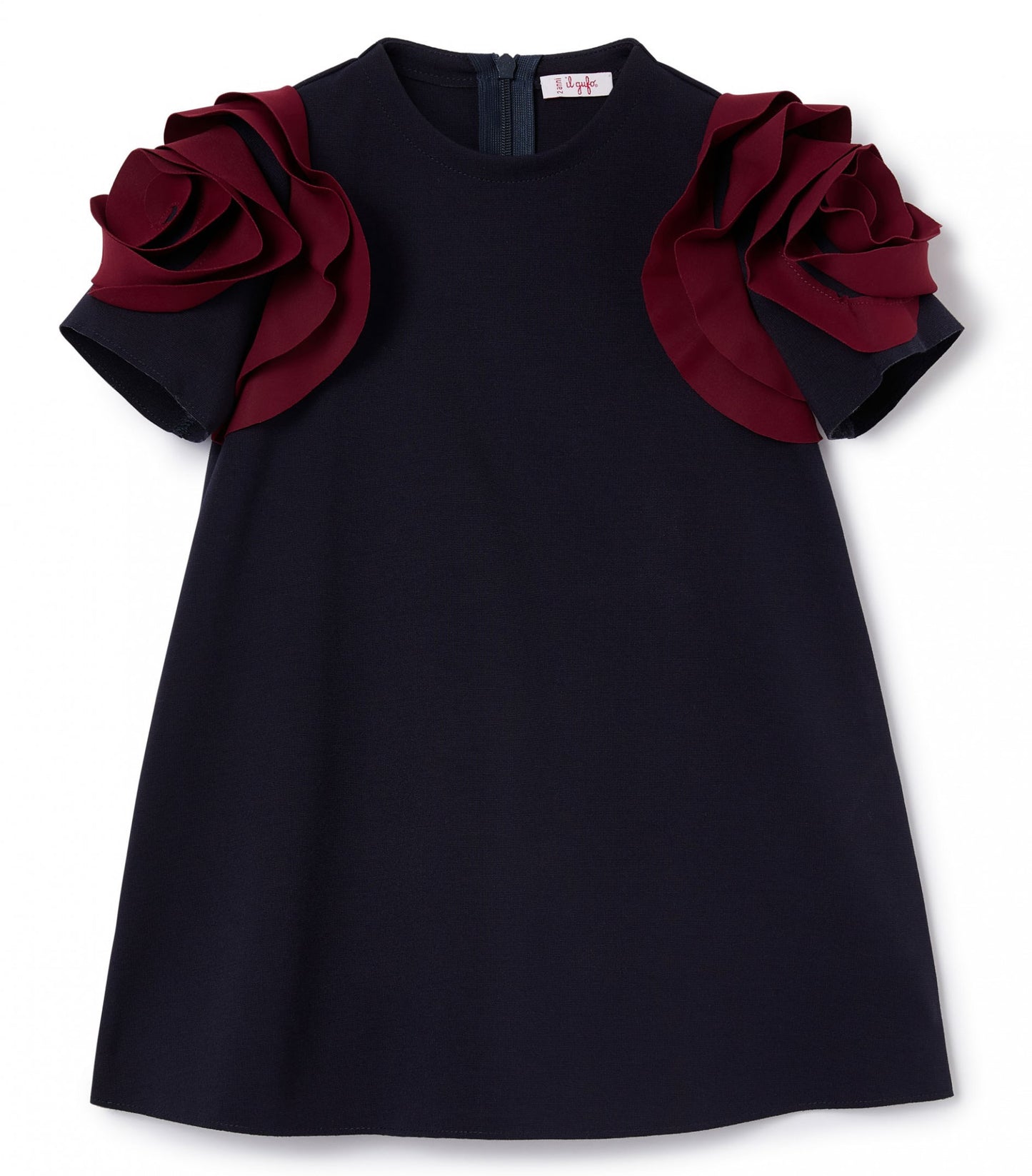 Il Gufo Puff Ruffle Sleeve Dress