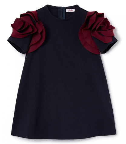 Il Gufo Puff Ruffle Sleeve Dress