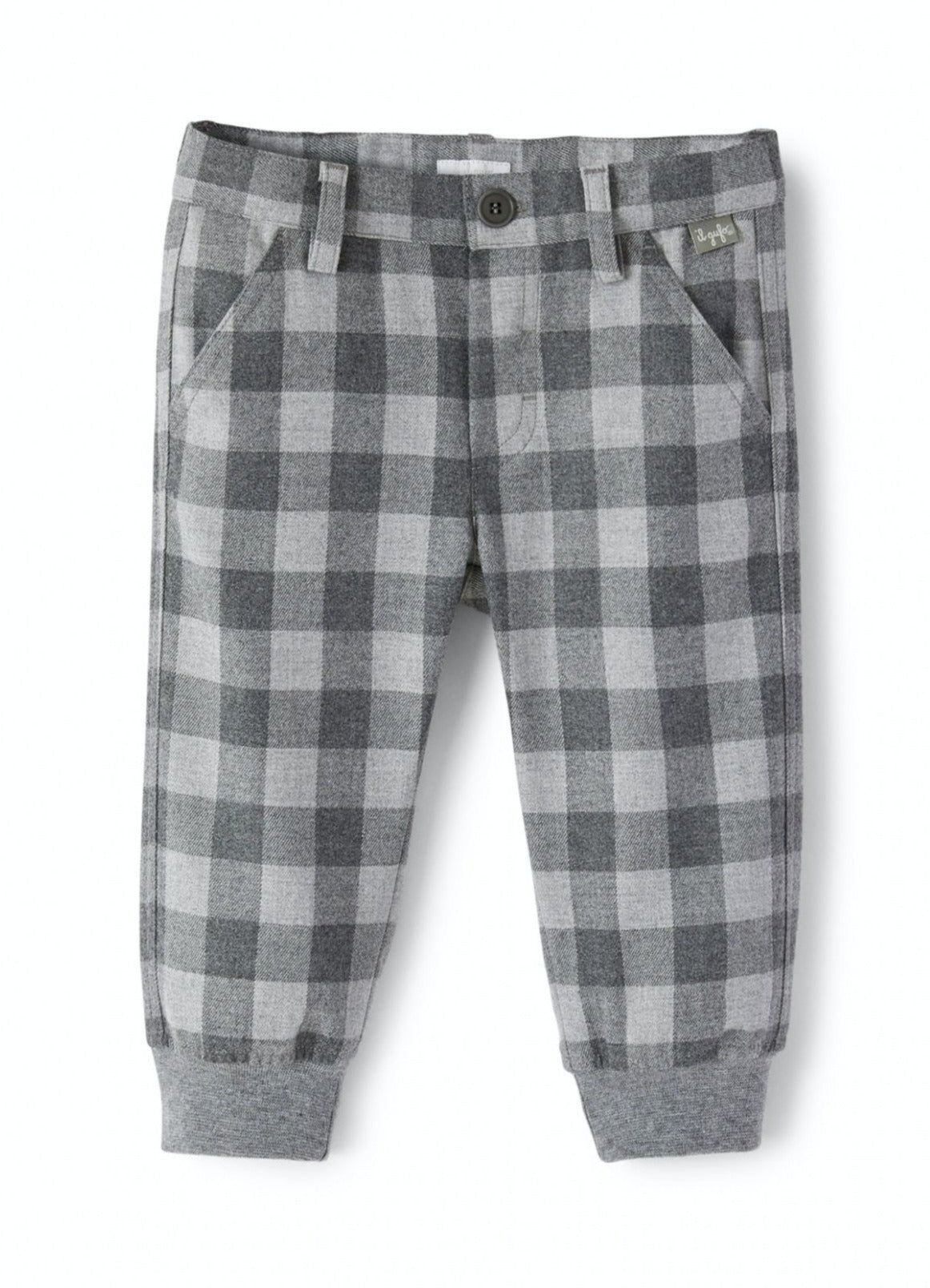 Il Gufo Toddler Plaid Elastic Pants