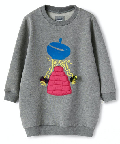 Il Gufo Girl Design Sweatshirt Dress