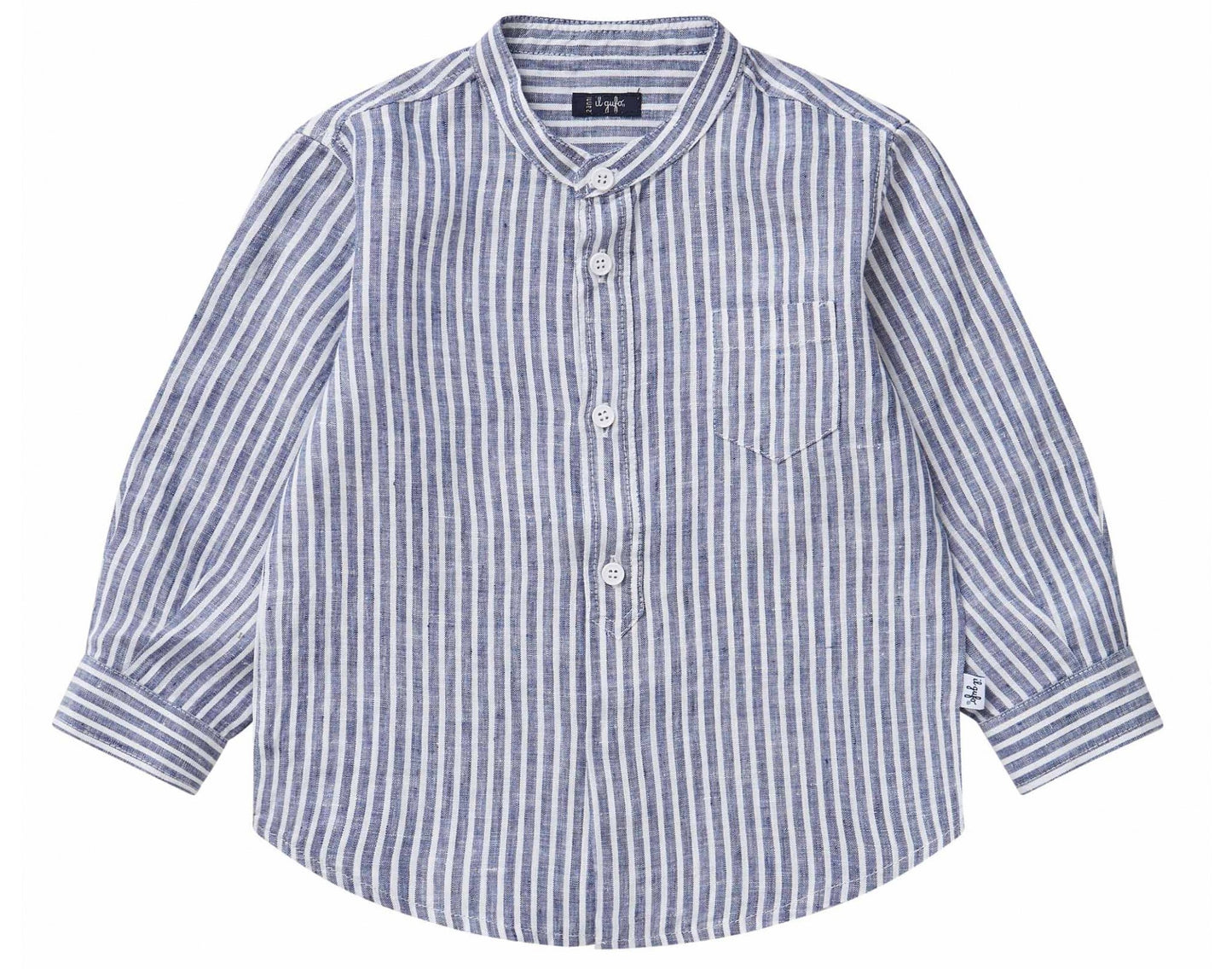 Il Gufo CL016 Collarless Linen Shirt