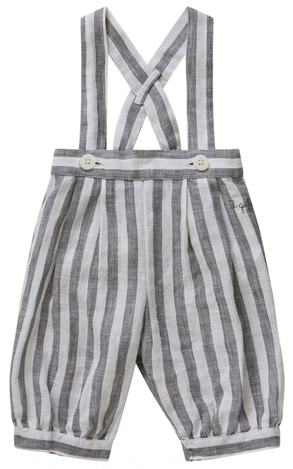 Il Gufo ST005 Striped Linen Overall