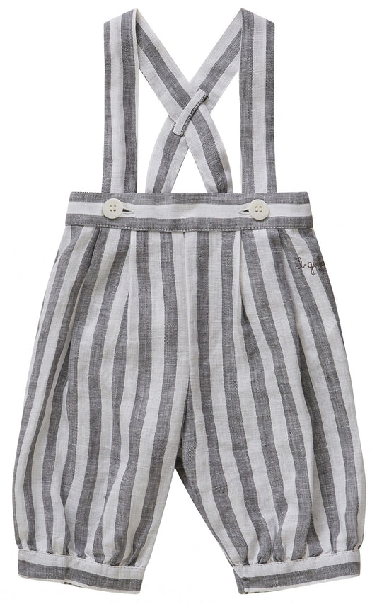 Il Gufo ST005 Striped Linen Overall